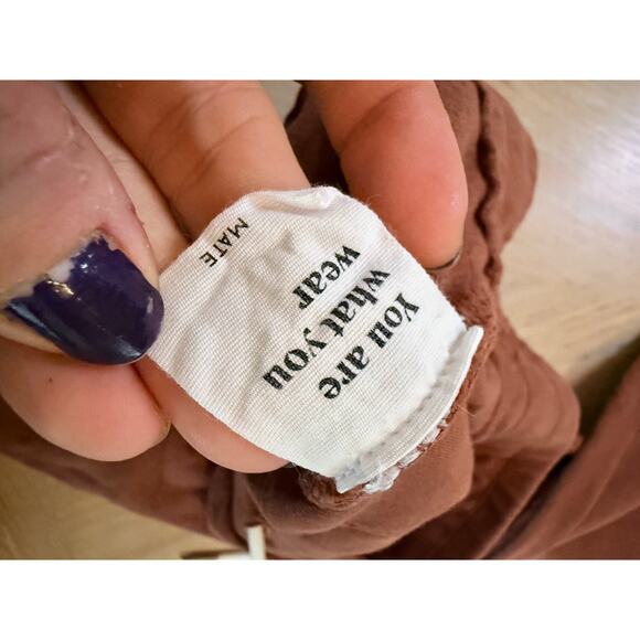 MATE Organic Terry Classic Jogger in chocolate brown size medium - Picture 6 of 9